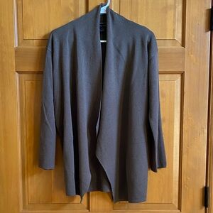 Tally Ho Dark Brown Open-Front Women's Cardigan